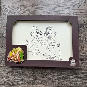 Chip and Dale Sketch in Brown Frame